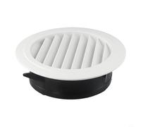 Zilimontt Grille d'aération ronde à persiennes en ABS avec écran amovible, grille d'aération murale ou au plafond pour entrée ou sortie d'air frais, compatible avec (200 mm)