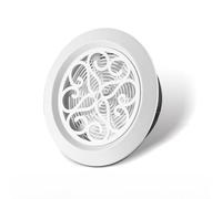 Zilimontt Grille d'aération ronde en ABS pour climatiseur central, grille de ventilation à volume d'air réglable, circulaire blanche pour sortie de conduit CVC avec filtre d'écran intégré pour (150 mm