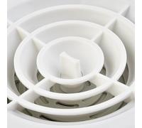 Zilimontt Grille d'aération ronde réglable en ABS pour montage mural ou au plafond, panneau amovible facile à nettoyer, entrée ou sortie d'air pour (100 mm)