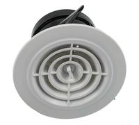 Zilimontt Grille d'aération ronde réglable en ABS pour montage mural ou au plafond, panneau amovible facile à nettoyer, entrée ou sortie d'air pour (75 mm)
