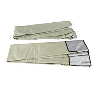 Zilimontt Housse de chaise de jardin d'extérieur 142 x 120 x 18 cm et housse de siège 130 x 48 x 8 cm en tissu Oxford 210D pour un entretien facile et un gain de place en rouge (beige)