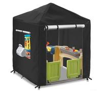 Zilimontt Housse de protection en tissu Oxford 420D imperméable et résistante aux UV avec cordon de serrage réglable pour enfants, maisonnette de jeu en bois (A)