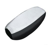 Zilimontt Housse de siège de moto imperméable en cuir PU avec élastique pour vélo électrique, scooter, moto, en argent ou noir, taille M-XL (XL)