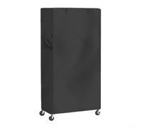 Zilimontt Housse d'étagère robuste en tissu Oxford 420D imperméable et anti-poussière avec fermeture éclair, poches latérales, pour garage, sous-sol, cuisine (92 x 46 x 183 cm)