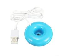 Zilimontt Humidificateur portable en forme de donut avec protection contre les coupures d'eau et purificateur d'ions négatifs pour la maison et le bureau, mini brumisateur alimenté par USB (bleu)