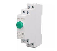 Zilimontt Interrupteur à bouton-poussoir sur rail DIN 24 V AC/DC, interrupteur de commande électrique modulaire rouge et vert pour contacteur de démarrage, pour machines CNC, boîtes de distribution