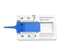 Zilimontt Jauge de profondeur de pneu en plastique de 0 à 20 mm pour mesurer les pneus de voiture avec design de poche et limites recommandées pour les pneus d'été et d'hiver