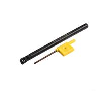 Zilimontt Jeu de vd de tournage indexable avec barre d'alésage revêtue 6/7/8/10 mm et Ccmt060204hm T8 en acier carbure d'usinage Gadget Sclcr06 avec clé à molette (S08K-SCLCR06 Barre d'alésage)