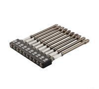 Zilimontt Jeu d'embouts de tournevis hexagonaux magnétiques de 6,35 mm avec Torx, pour tournevis cruciformes et têtes hexagonales, compatible avec tige de 6,35 mm, longueur 50 mm, embout à 10 trous