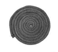 Zilimontt Joint de porte de poêle en fibre de verre 12 mm x 2 m noir résistant à la chaleur pour poêles à bois, brûleurs à bois, cheminées, chaudières et fours industriels (pour pour)