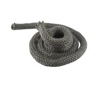 Zilimontt Joint d'étanchéité en fibre de verre noir pour poêle à bois et brûleurs à bois, cheminées, cheminées, chaudières, fours industriels - 25 mm x 2 m