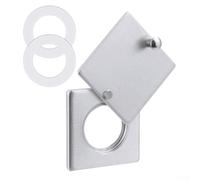 Zilimontt Judas carré en alliage de zinc avec capuchon rotatif de protection de l'intimité, finition brossée, convient pour visionneuse de 16 mm, installation pour la maison, le bureau, la salle de