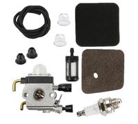 Zilimontt Kit carburateur et filtre à carburant compatible avec taille-haie HS45 FC55 FS310 - Comprend un filtre à air, une ligne de carburant, un filtre à carburant, un étincelle et un apprêt