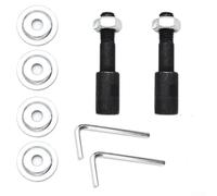 Zilimontt Kit d'adaptateur d'extension d'arbre de moteur 8 mm à 10 mm pour meuleuse d'établi polisseuse avec tiges filetées gauche et droite, clé, écrous et