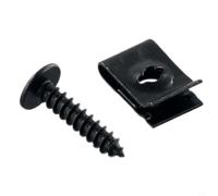 Zilimontt Kit d'assortiment de clips en U pour voiture, 20 pièces d'écrous en U, vis fixes de garde-boue de carrosserie de voiture, ensemble de clips en métal de type U pour pare-chocs de voiture,