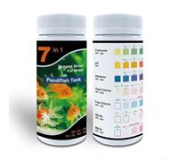 Zilimontt Kit de bandelettes de test 7 en 1 pour aquariums d'eau douce et d'eau salée, étangs, piscines et spas, tableau des couleurs facile à lire pour pH hebdomadaire, nitrate, nitrite, (ancien)