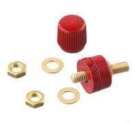 Zilimontt Kit de bornes de jonction d'alimentation de batterie à distance 6 mm pour systèmes de charge et de démarrage de voiture et camion - Ensemble de bornes rouges et noires avec