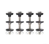 Zilimontt Kit de boulons de réservoir de toilette en acier inoxydable 304 avec anneaux d'étanchéité en caoutchouc, 4 vis de fixation et écrous pour connecter le réservoir de toilette à la cuvette