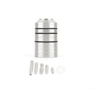 Zilimontt Kit de contrepoids stabilisateur d'arc en acier inoxydable pour arcs composés et traditionnels - Ensemble de poids d'équilibre (280 g) avec 4 poids, vis et entretoises (argent)