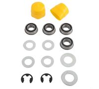Zilimontt Kit de conversion de bague de roue avant en roulement avec construction en métal et en caoutchouc pour modèles Craftsman et tondeuse à gazon 9040 532009040 121748x - For Easy (jaune)