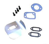 Zilimontt Kit de déflecteur d'échappement et boulons compatibles avec les modèles de tronçonneuse 61 268 272 y compris 272XP et 272S - Support métallique entretoise avec vis et joints pour