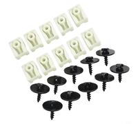 Zilimontt Kit de fixation pour garde-boue avant et arrière avec boulons hexagonaux - 20 pièces en plastique compatibles avec les modèles (noir et blanc)