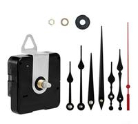 Zilimontt Kit de mécanisme d'horloge de rechange à monter soi-même, mouvement silencieux, plusieurs styles d'aiguilles, tige courte pour horloges fines, batterie et accessoires d'installation