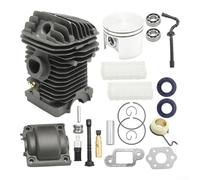 Zilimontt Kit de piston de cylindre de remplacement pour tronçonneuse 025 023 MS250 MS230 avec joint de carburateur, carter moteur, filtre à carburant et têtes de filtre à air - Acier