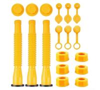 Zilimontt Kit de remplacement de buse de bidon de gaz avec écrou hexagonal et tuyau fileté pour bidons de gaz de 2, 5, 10 gallons - Buse flexible anti-déversement pour tondeuses à gazon et