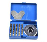 Zilimontt Kit de roue d'impression de gaufrage pour machine à sceller continue FR-900 FR-770, grains de cuivre alphanumérique et roue en fer, particules de 104 caractères en portable