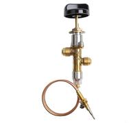 Zilimontt Kit de soupape de contrôle de sécurité avec bouton et fil thermocouple pour cheminées, foyers et barbecues à gaz - Valve en laiton 3/8" pour chauffage extérieur