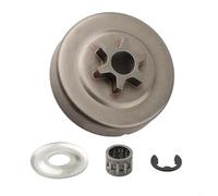 Zilimontt Kit de tambour d'embrayage de pignon droit 3/8"-6T pour tronçonneuses MS171 MS181 MS211 avec roulement à aiguilles, rondelle et pièces de rechange E-Clip
