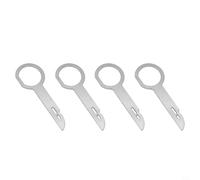 Zilimontt Kit d'outils de démontage de voiture en acier inoxydable - 4 clés d'extraction DIN pour véhicules et véhicules - Compatible avec Single & Double DIN CD6000 et D (4 pièces)