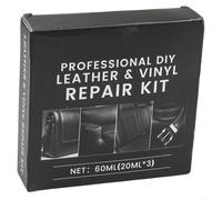 Zilimontt Kit pour sièges de voiture et meubles avec palette de couleurs assorties, 3 crèmes de réparation, brosse et outils pour réparer les trous, les fissures et les rayures