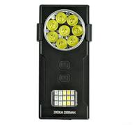 Zilimontt Lampe frontale LED rechargeable magnétique 2000 lumens Type-C Charge Portable Clip Lumière 10 Modes Étanche Lampe de travail d'extérieur avec base en métal (D85)