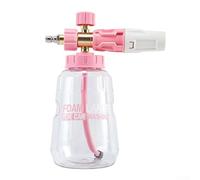 Zilimontt Lance à mousse de lavage de voiture pour nettoyeur haute pression, générateur de mousse avec rotation à 360 degrés et jet réglable, matériau ABS, capacité de 1 l, compatible avec (rose)