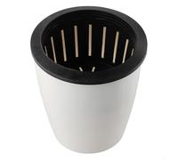 Zilimontt Lazy Pot de fleurs en plastique imitation porcelaine avec arrosage automatique avec corde en coton pour plantation de terre dans la maison, le jardin, l'extérieur (taille XL)