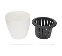 Zilimontt Lazy Pot de fleurs série imitation porcelaine en plastique auto-arrosage avec corde en coton pour plantation de terre dans la maison, le jardin, l'extérieur (XXXL)