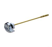 Zilimontt Leviers de rechange en alliage de zinc pour réservoir de toilettes avec levier de verrouillage latéral ou poignée compatible avec la plupart des toilettes Finition chromée Laiton (C)