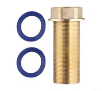 Zilimontt Lonf Rallonge de robinet en laiton avec vis à pied fixe et écrous pour alimentation en eau froide et chaude, accessoire de réparation d'évier de cuisine, disponible en 60 mm, (8 cm)