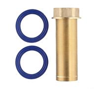 Zilimontt Lonf Rallonge de robinet en laiton avec vis à pied fixe et écrous pour alimentation en eau froide et chaude, accessoire de réparation d'évier de cuisine, disponible en 60 mm, (10 cm)