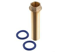 Zilimontt Lonf Rallonge de robinet en laiton avec vis à pied fixe et écrous pour alimentation en eau froide et chaude, accessoire de réparation d'évier de cuisine, disponible en 60 mm, (15 cm)