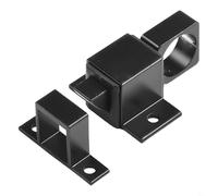 Zilimontt Loquet de porte automatique en alliage d'aluminium à ressort pour portes à guillotine avec installation facile et protection antivol en blanc, noir ou gris (noir)