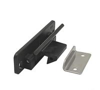 Zilimontt Loquet de porte extérieure pour camping-car, remorque ou bus, en nylon ABS, 67 x 24 x 22 mm, pour portes d'entrée de véhicules utilitaires, blanc et noir