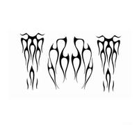 Zilimontt Lot d'autocollants en vinyle motif flamme, imperméables pour réservoir d'essence de moto, design argenté mat, compatible avec la plupart des modèles de vélo (noir)