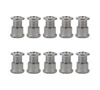 Zilimontt Lot de 10 boulons de pédalier de montagne en acier inoxydable pour vélo simple/double/triple vis de pédalier, écrous de manivelle argentés résistants pour route et (10 disques doubles)