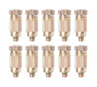 Zilimontt Lot de 10 buses de pulvérisation en laiton avec orifice de 0,3 mm pour systèmes de refroidissement extérieurs, brumisation de terrasse et irrigation agricole - Nettoyeur haute pression