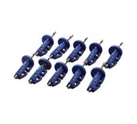 Zilimontt Lot de 10 clips de libération d'appâts de pêche en mer ABS en acier inoxydable Style Splash Down Solo Crochet Clip Convient aux crochets jusqu'à 6/0 Compatible avec Varivas 8/0 Secure