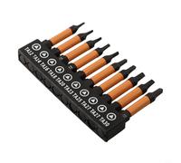 Zilimontt Lot de 10 embouts hexagonaux magnétiques pour tournevis et perceuse électrique Type de tête triangulaire TA12, TA14, TA16, TA18, TA20, TA23, TA25, TA27