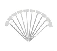 Zilimontt Lot de 10 étiquettes réutilisables en acier inoxydable 304 avec marqueur - Étiquettes de jardin résistantes aux intempéries pour herbes, légumes et fleurs - Plante métallique imperméable et